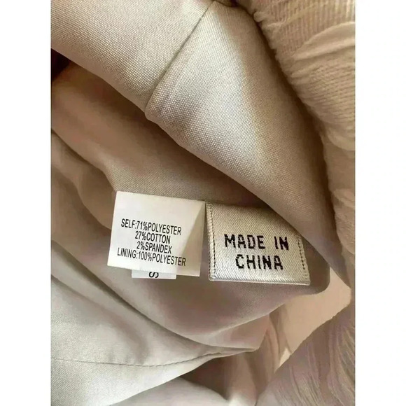 NWT Kay Unger Off the Shoulder Cream Leopard Print Knee Length Shift Dress 6 - Picture 5 of 6